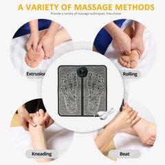 EMS Foot Massager Mat Electric USB Charging Smart Display Tens Acupuncture Feet Cushion Blood Circulation Pad Health Care Home - Foot Massager