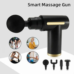 4 In 1 Massage Gun | Deep Tissue Percussion Massager With 4 Attachments | Handheld Electric Body Relaxation Therapy For Pain Relief & Recovery