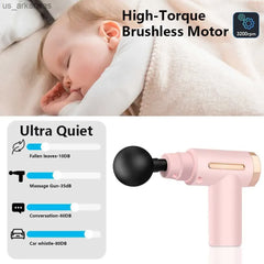 4 In 1 Massage Gun | Deep Tissue Percussion Massager With 4 Attachments | Handheld Electric Body Relaxation Therapy For Pain Relief & Recovery