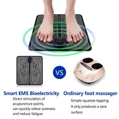 EMS Foot Massager Mat Electric USB Charging Smart Display Tens Acupuncture Feet Cushion Blood Circulation Pad Health Care Home  - Foot Massager