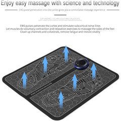 EMS Foot Massager Mat Electric USB Charging Smart Display Tens Acupuncture Feet Cushion Blood Circulation Pad Health Care Home  - Foot Massager