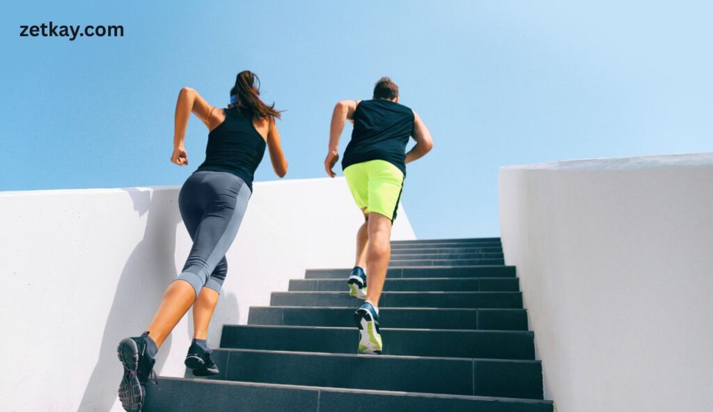 climbing the stair